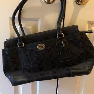 Coach Hampton Signature Print Handbag
